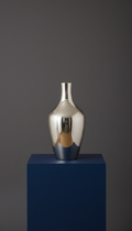 Polished Nickel Accent Vase Sculptural Form